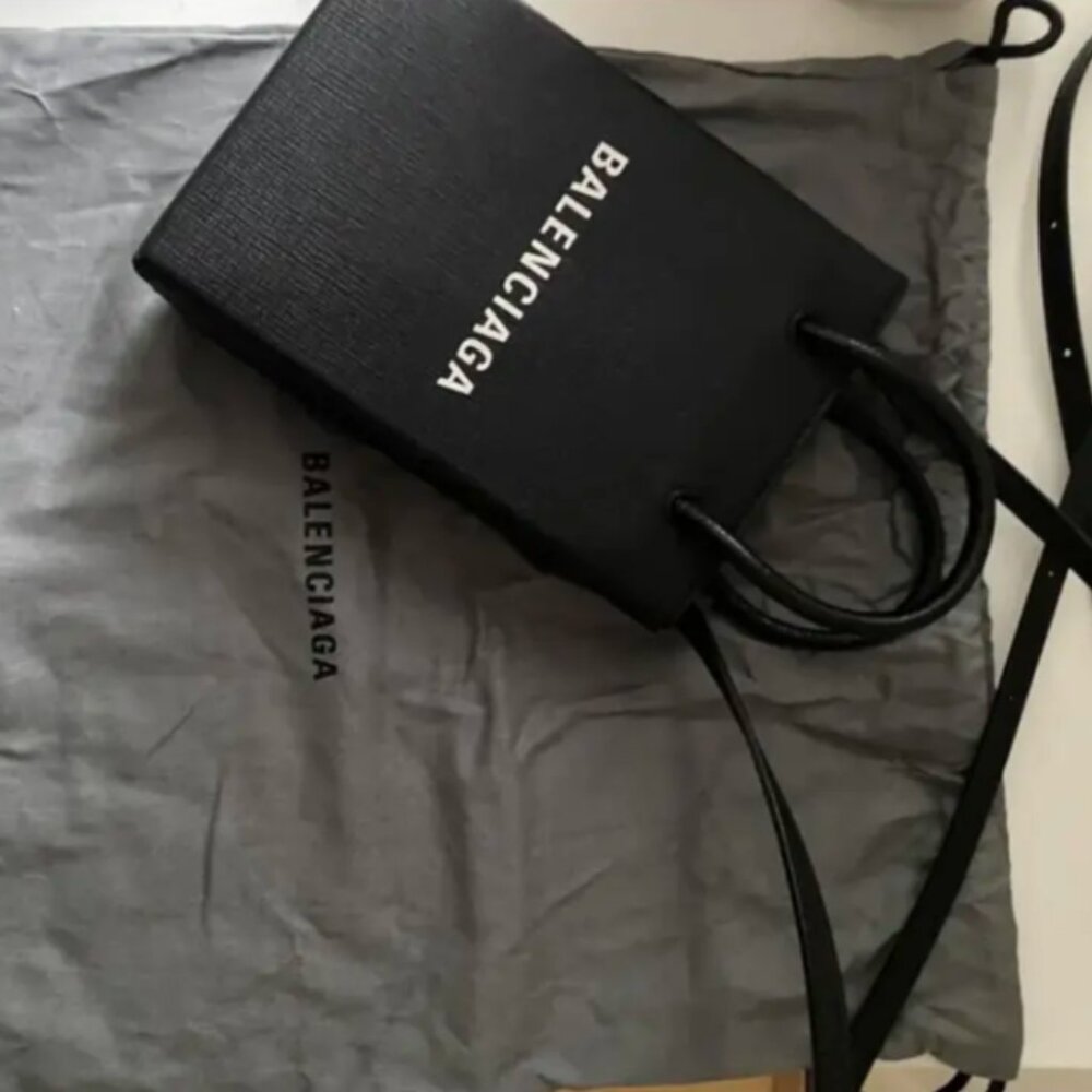 Balenciaga Leather crossbody bag in black calfskin